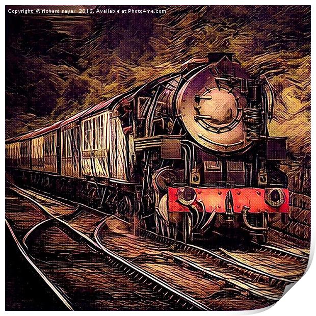 Steam Journey Print by richard sayer