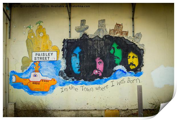 The Beatles street art Print by Kevin Elias