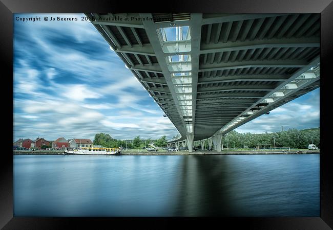 bridge at Kanne Framed Print by Jo Beerens