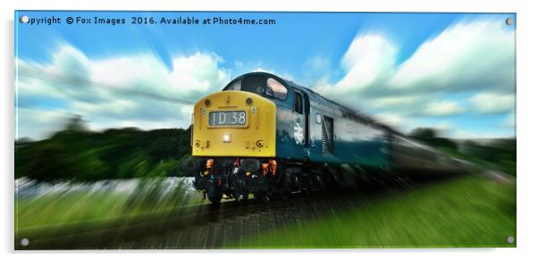 345 locomotive train Acrylic by Derrick Fox Lomax