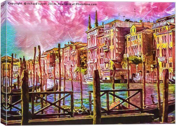A Song of Venice Canvas Print by richard sayer
