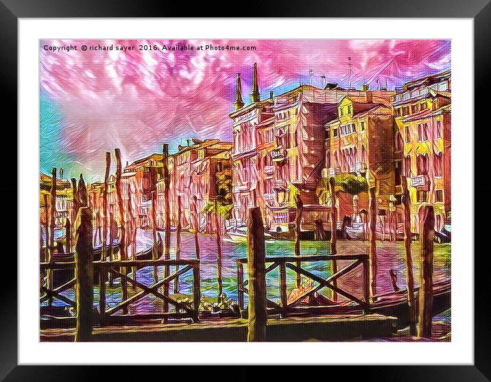 A Song of Venice Framed Mounted Print by richard sayer