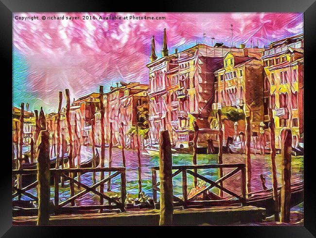 A Song of Venice Framed Print by richard sayer