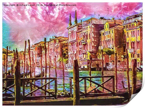 A Song of Venice Print by richard sayer