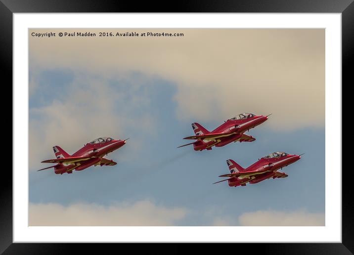 RAF Red Arrows Framed Mounted Print by Paul Madden