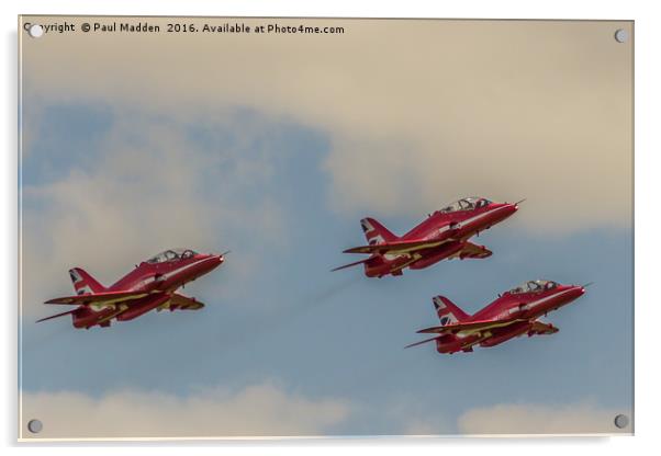 RAF Red Arrows Acrylic by Paul Madden