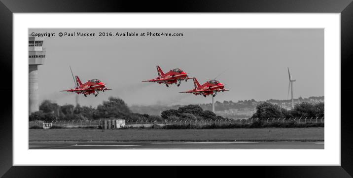 Red Arrows taking off Framed Mounted Print by Paul Madden