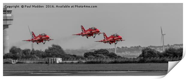 Red Arrows taking off Print by Paul Madden