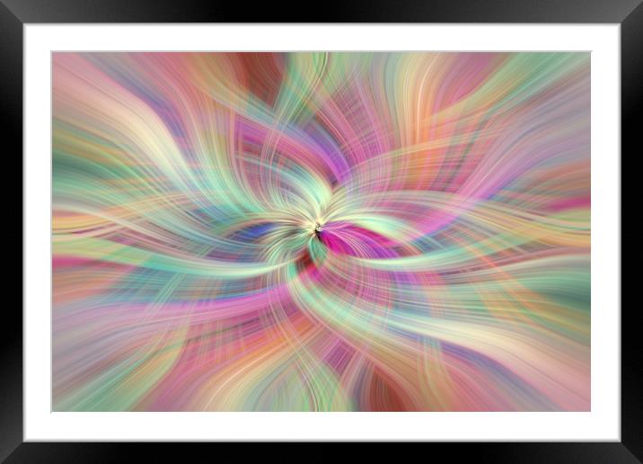 Rainbow Colored Abstract. Concept Divine Virtues Framed Mounted Print by Jenny Rainbow