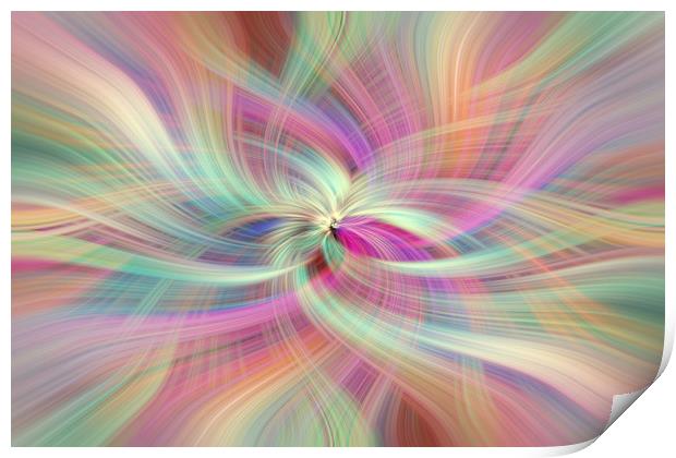 Rainbow Colored Abstract. Concept Divine Virtues Print by Jenny Rainbow