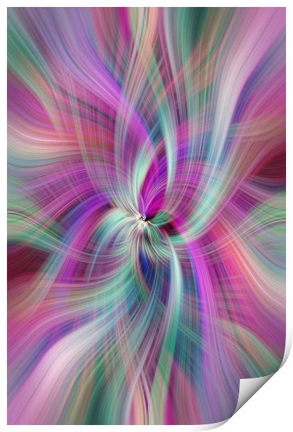 Rainbow Colored Abstract 1. Concept Divine Virtues Print by Jenny Rainbow
