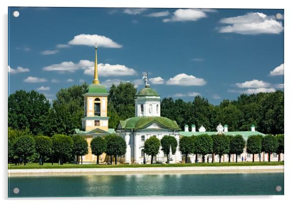 Museum-estate Kuskovo. Acrylic by Valerii Soloviov