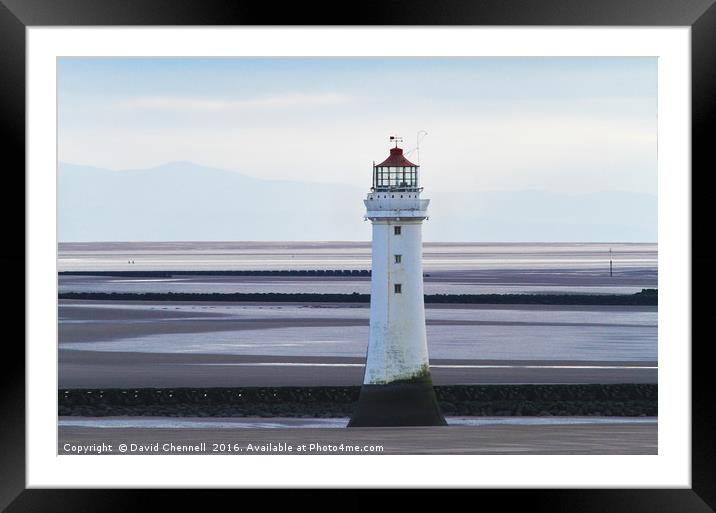 New Brighton Lighthouse   Framed Mounted Print by David Chennell