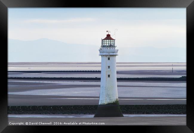 New Brighton Lighthouse   Framed Print by David Chennell