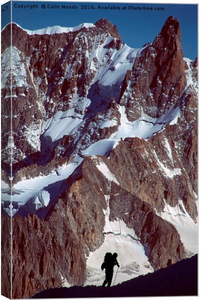 A climber in the French Alps Canvas Print by Colin Woods