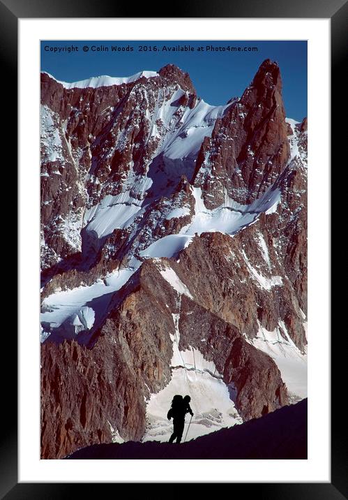 A climber in the French Alps Framed Mounted Print by Colin Woods