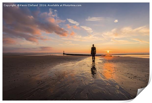 Anthony Gormley Statue Print by Kevin Clelland