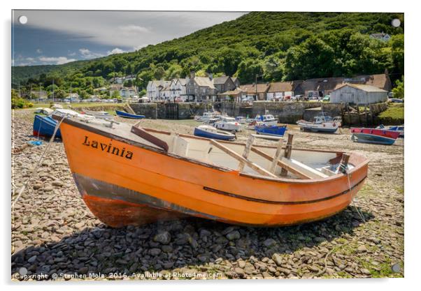 Lavinia, Porlock Weir Acrylic by Stephen Mole