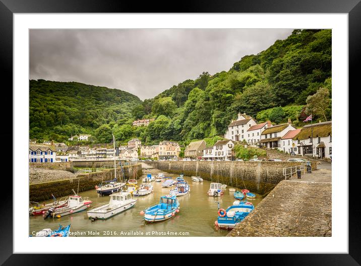 Lynmouth Harbour Framed Mounted Print by Stephen Mole