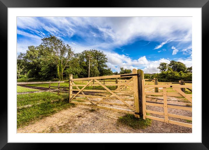 Level Crossing Framed Mounted Print by Wight Landscapes