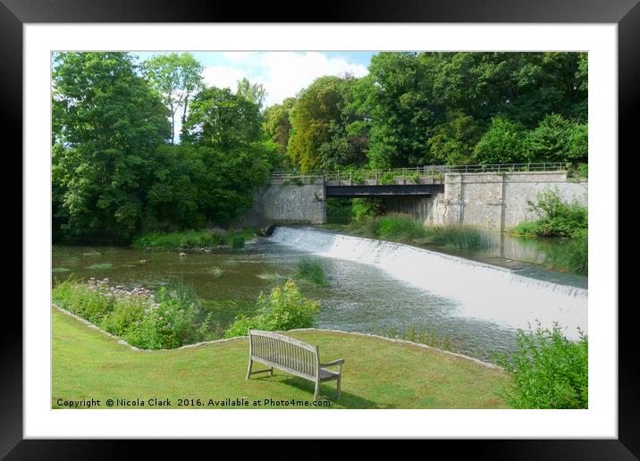 The Weir Framed Mounted Print by Nicola Clark