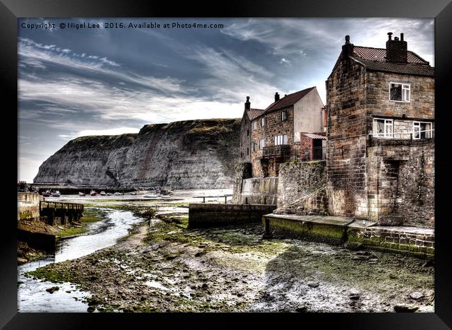 Staithes Harbour Framed Print by Nigel Lee