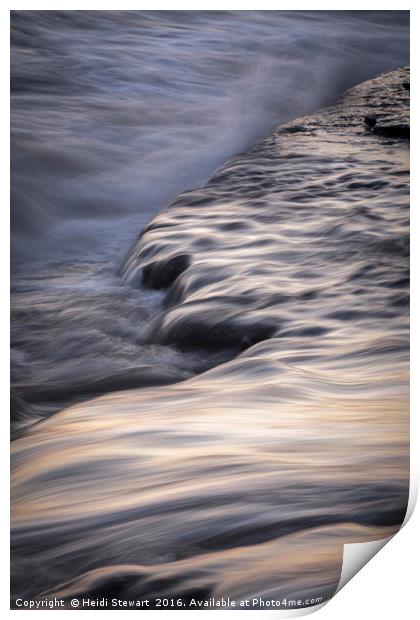 Abstract Water at Sunset Print by Heidi Stewart