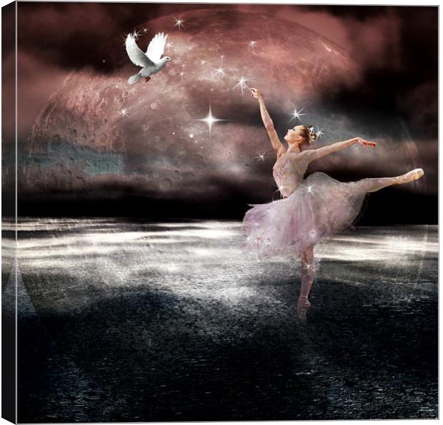 dancing with doves Canvas Print by sue davies