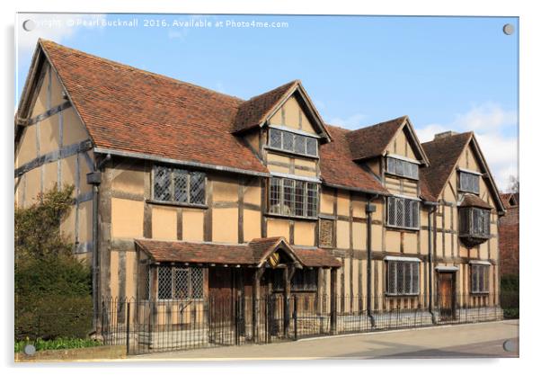  Shakespeare's Birthplace in Stratford-upon-Avon Acrylic by Pearl Bucknall