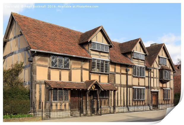  Shakespeare's Birthplace in Stratford-upon-Avon Print by Pearl Bucknall