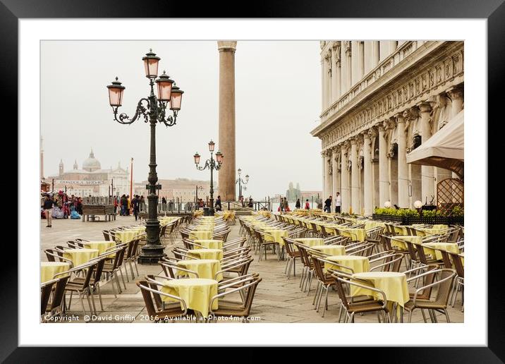 Venetian Restaurant  Framed Mounted Print by David Griffin