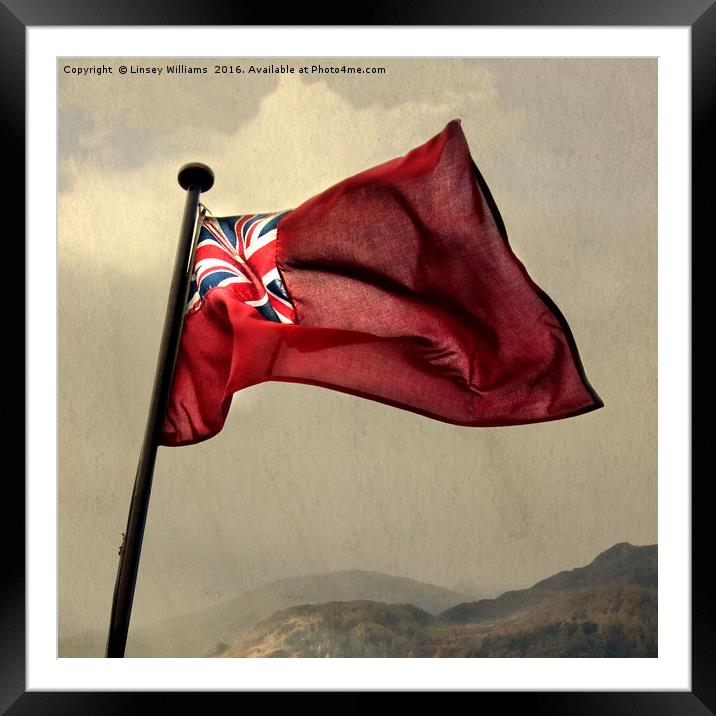 The Red Ensign Framed Mounted Print by Linsey Williams