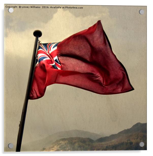 The Red Ensign Acrylic by Linsey Williams