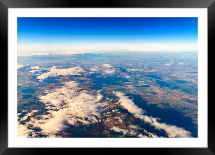 Earth Photo From 10.000m (32.000 feet) Framed Mounted Print by Radu Bercan