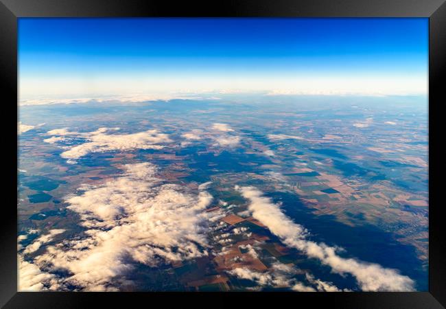 Earth Photo From 10.000m (32.000 feet) Framed Print by Radu Bercan