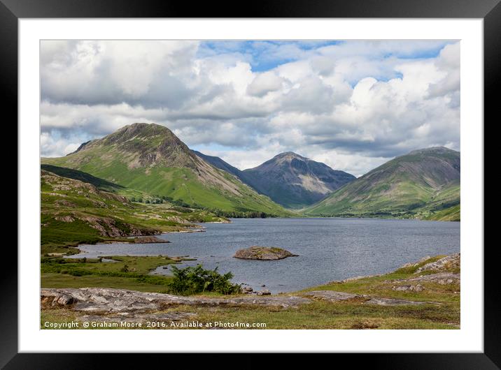 Wastwater and Great Gable Framed Mounted Print by Graham Moore