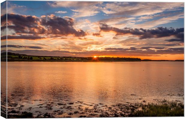 Budle Bay Beautiful Sunset.......... Canvas Print by Naylor's Photography