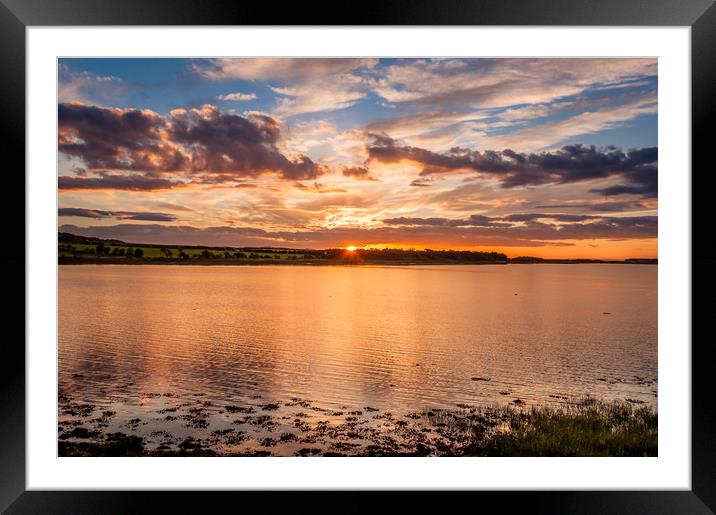 Budle Bay Beautiful Sunset.......... Framed Mounted Print by Naylor's Photography