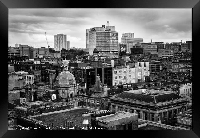 View Of Glasgow Framed Print by Anne McLuckie