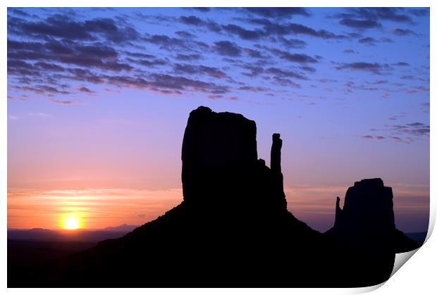 The Mittens at Sunrise, Monument Valley Print by Arterra 