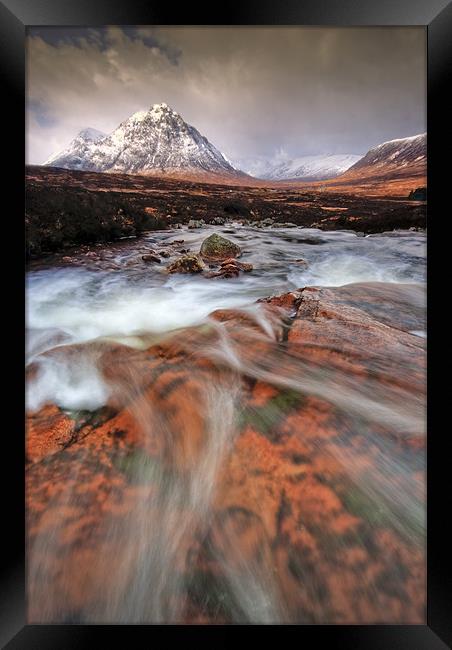 Towards the Buachaille... Framed Print by David Mould