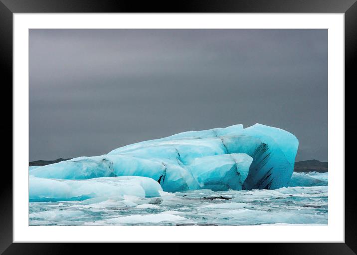 Jokulsarlon Iceberg Vatnajokull Iceland Framed Mounted Print by Nick Jenkins