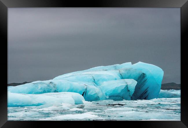 Jokulsarlon Iceberg Vatnajokull Iceland Framed Print by Nick Jenkins