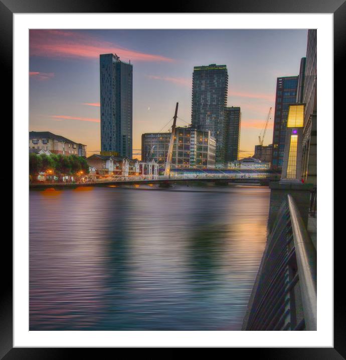 The Docklands London Framed Mounted Print by Clive Eariss