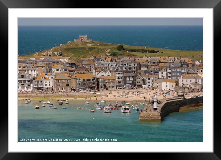St Ives, Cornwall Framed Mounted Print by Carolyn Eaton