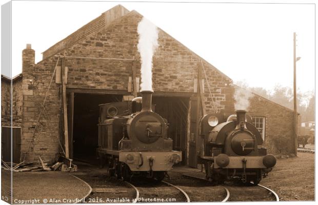 Tanfield Engine Shed Canvas Print by Alan Crawford