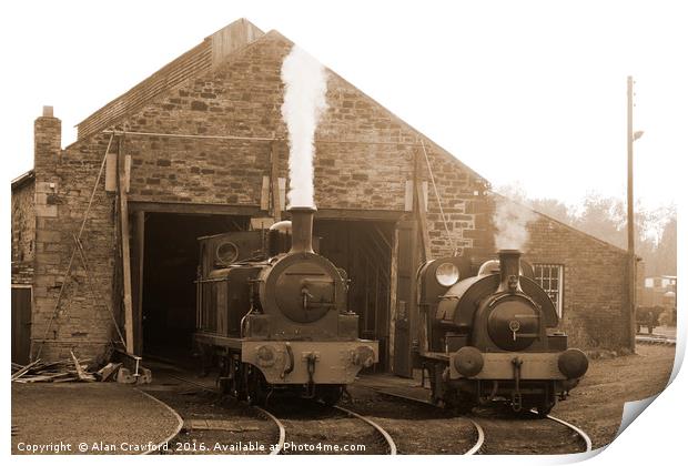 Tanfield Engine Shed Print by Alan Crawford