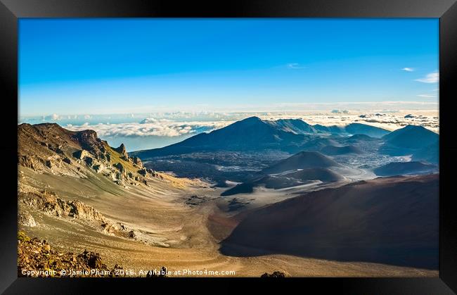 The summit of Haleakala Volcano in Maui. Framed Print by Jamie Pham