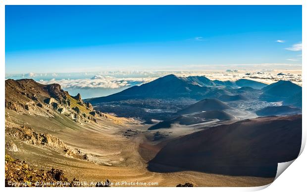 The summit of Haleakala Volcano in Maui. Print by Jamie Pham