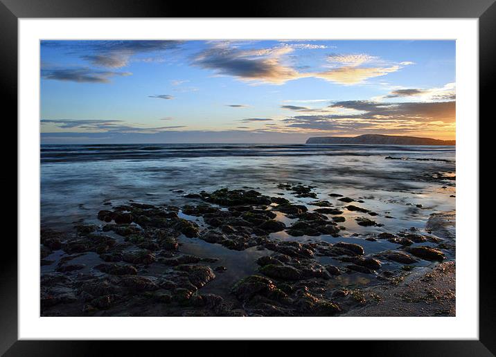 Low Tide at Brook Chine Framed Mounted Print by Simon Gladwin
